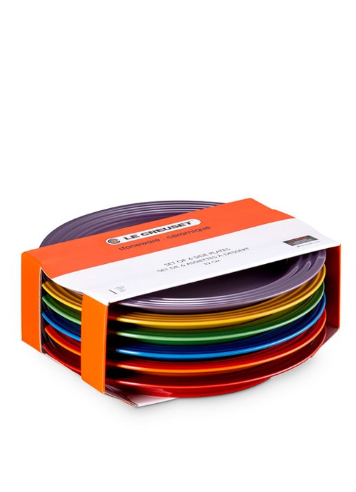 Le Creuset Rainbow ontbijtbord 21,8 cm set van 6 - detail 2 rood