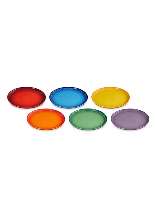Le Creuset Rainbow ontbijtbord 22 cm set van 6 - detail 2 rood