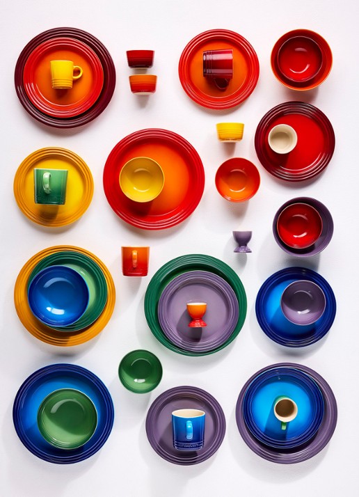 Le Creuset Rainbow ramekin 10 cl set van 6 - achterkant rood