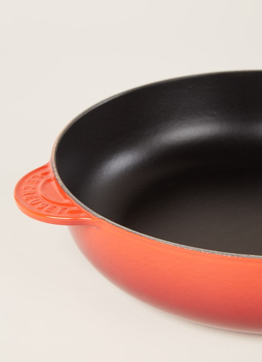 Le Creuset Sauteerpan Ø28 cm - detail kersenrood / rood
