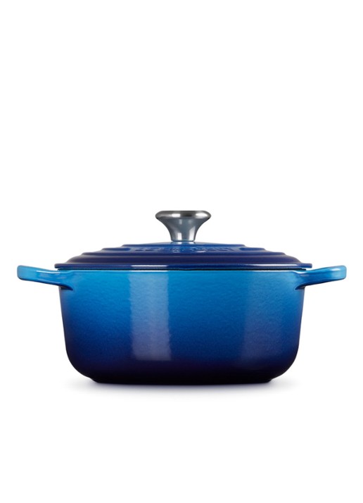 Le Creuset Signature braad-/stoofpan Ø20 cm - achterkant 7 azure / blauw