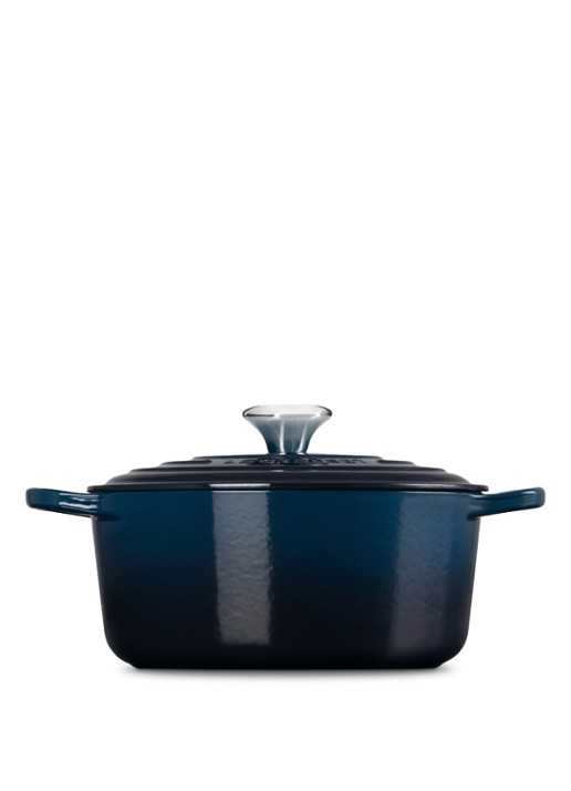 Le Creuset Signature braad-/stoofpan Ø24 cm - achterkant 8 donkerblauw
