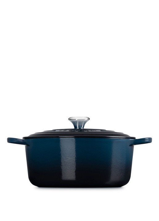 Le Creuset Signature braad-/stoofpan Ø25 cm - achterkant 3 donkerblauw