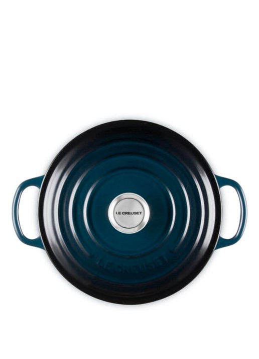 Le Creuset Signature braadpan 20 cm - detail 2 donkerblauw