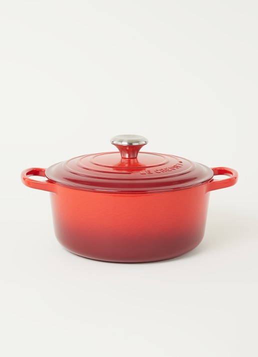 Le Creuset Signature braadpan Ø24 cm - voorkant 3 kersenrood / rood