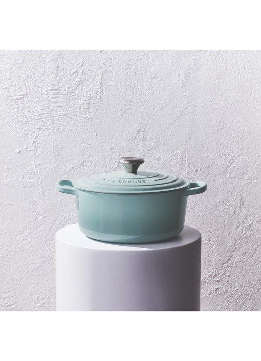 Le Creuset Signature braadpan Ø24 cm - voorkant 2 zeegroen