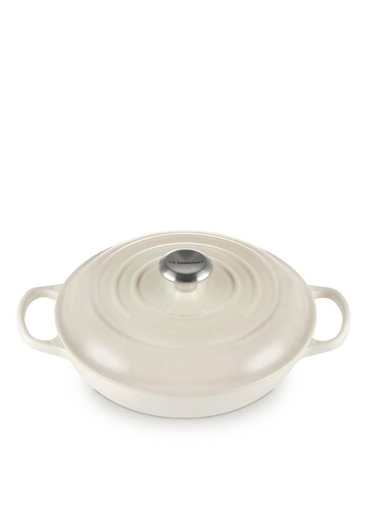 Le Creuset Signature braadpan 26 cm - voorkant 6 gebroken wit