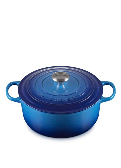 Le Creuset Signature braadpan 26 cm - voorkant 6 royalblauw