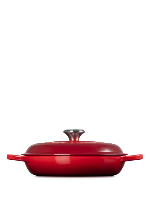 Le Creuset Signature braadpan 26 cm - achterkant 3 donkerrood