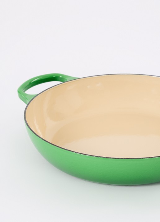 Le Creuset Signature braadpan Ø30 cm - detail bamboo / groen
