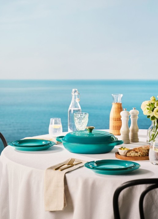 Le Creuset Signature braadpan 30 cm - detail 5 blauw