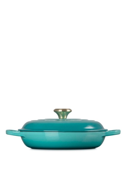 Le Creuset Signature braadpan 30 cm - voorkant 2 blauw
