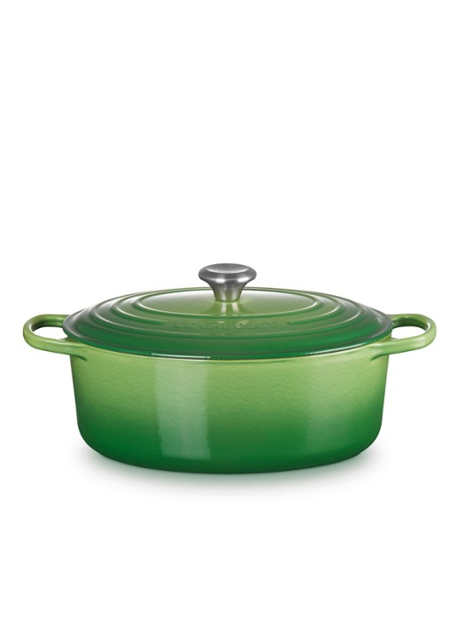 Le Creuset Signature braadpan 31 cm - detail 3 bamboo / groen
