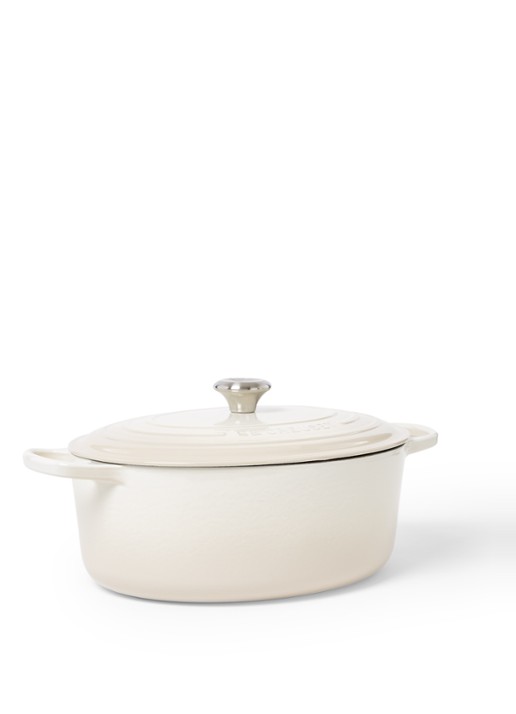 Le Creuset Signature braadpan ovaal 33 cm - voorkant wit