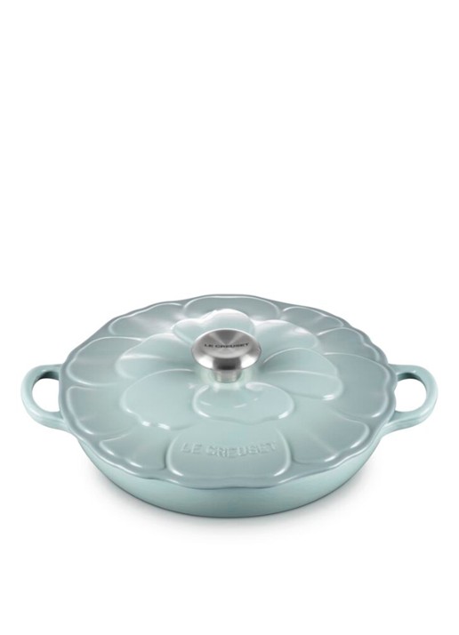 Le Creuset Signature Campagnard braadpan 26 cm - voorkant 2 lichtgrijs