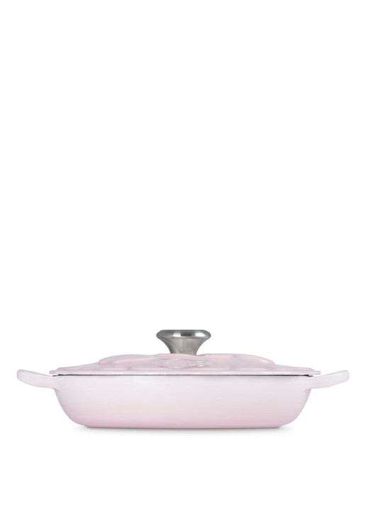 Le Creuset Signature Campagnard braadpan 26 cm - achterkant lichtroze