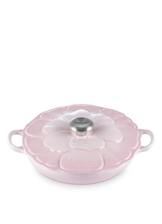 Le Creuset Signature Campagnard braadpan 26 cm - voorkant 3 lichtroze