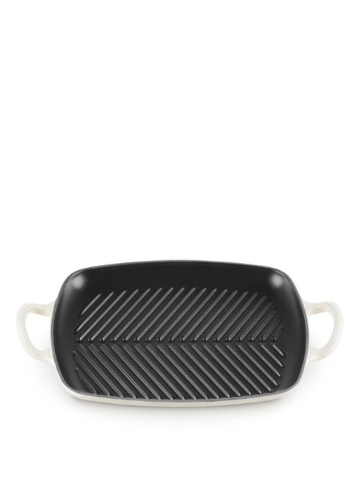 Le Creuset Signature grill 30 cm - voorkant 4 gebroken wit