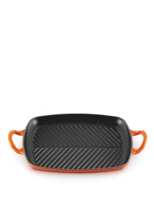 Le Creuset Signature grill 30 cm - voorkant 3 oranjerood