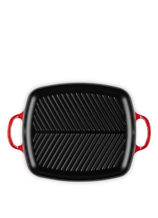 Le Creuset Signature grill 30 cm - detail steenrood