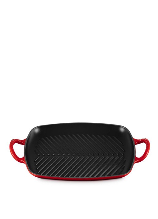 Le Creuset Signature grill 30 cm - voorkant 3 steenrood