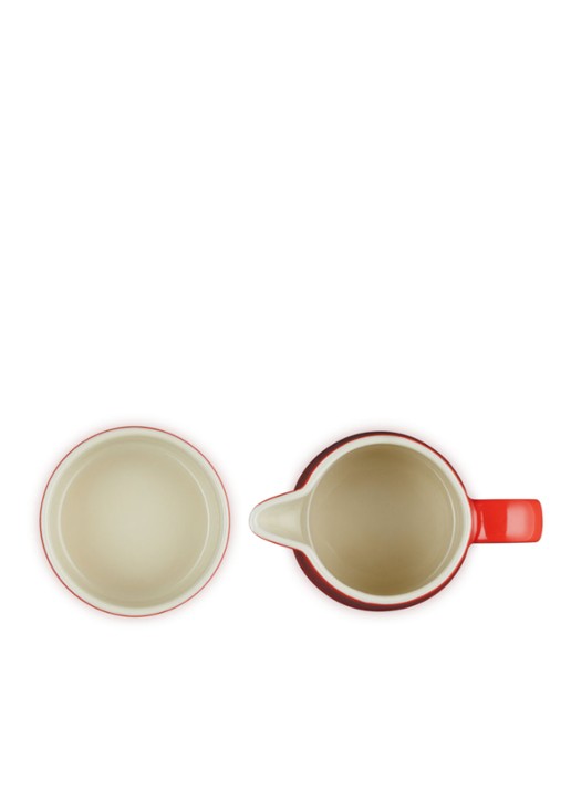 Le Creuset Signature melk- en suikerset - detail kersenrood / rood