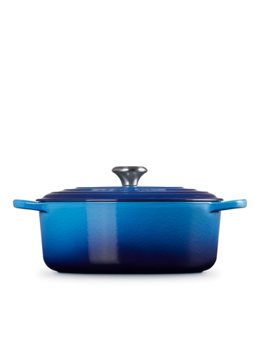Le Creuset Signature ovale braadpan 29 cm - achterkant 7 azure / blauw