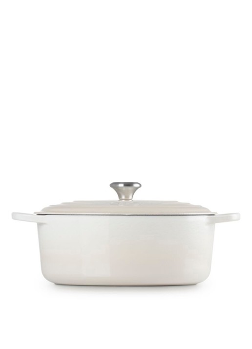 Le Creuset Signature ovale braadpan 31 cm - achterkant gebroken wit