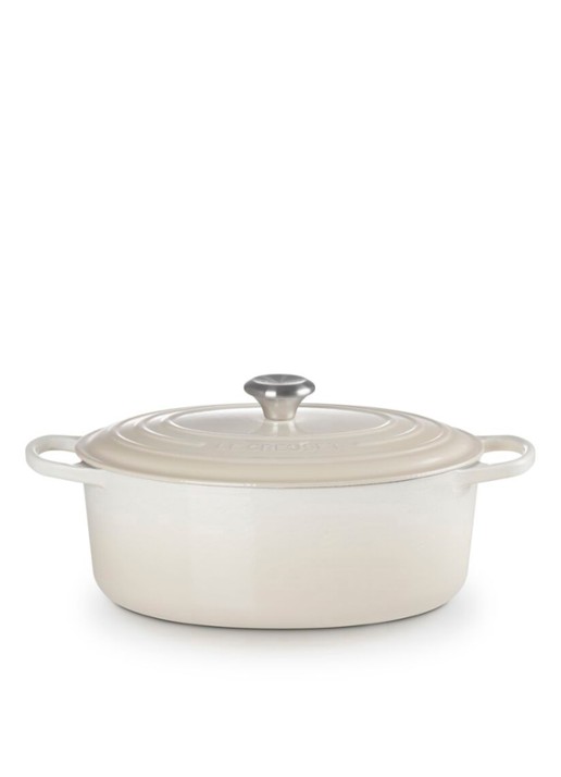 Le Creuset Signature ovale braadpan 31 cm - voorkant 2 gebroken wit
