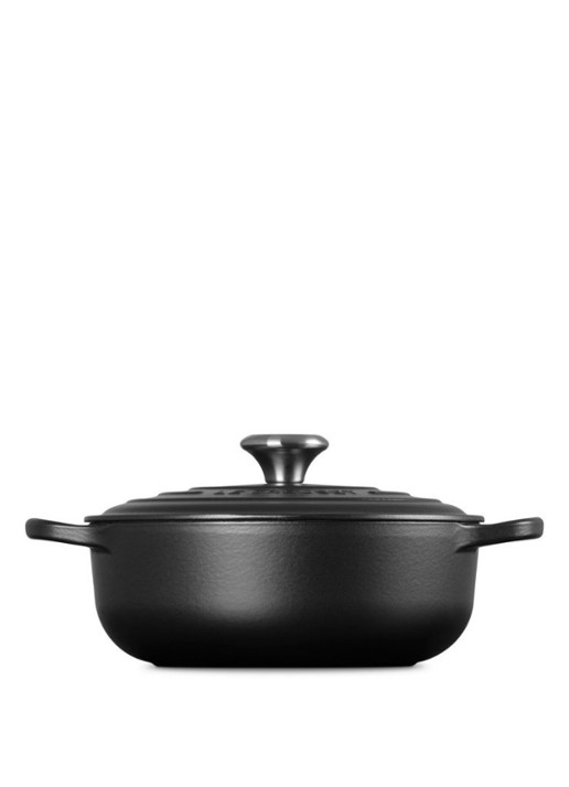 Le Creuset Signature sauteuse 24 cm - achterkant zwart