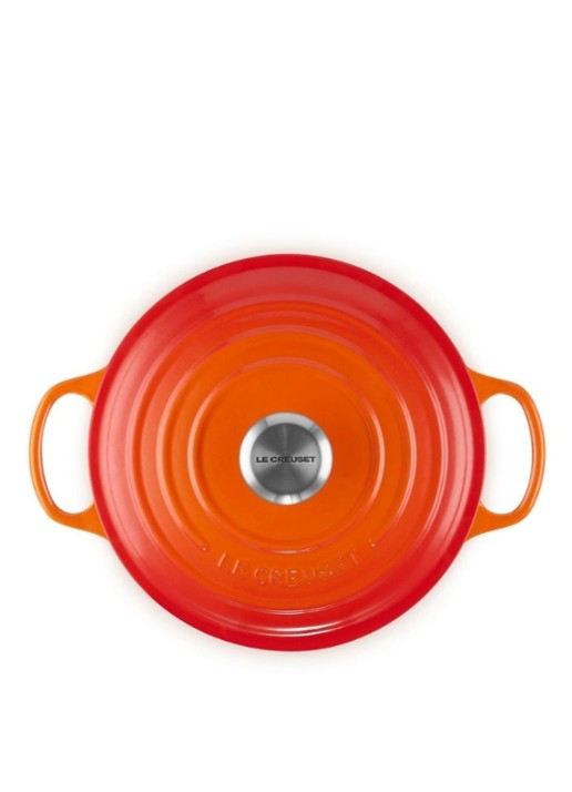Le Creuset Signature sauteuse 24 cm - detail 4 oranjerood
