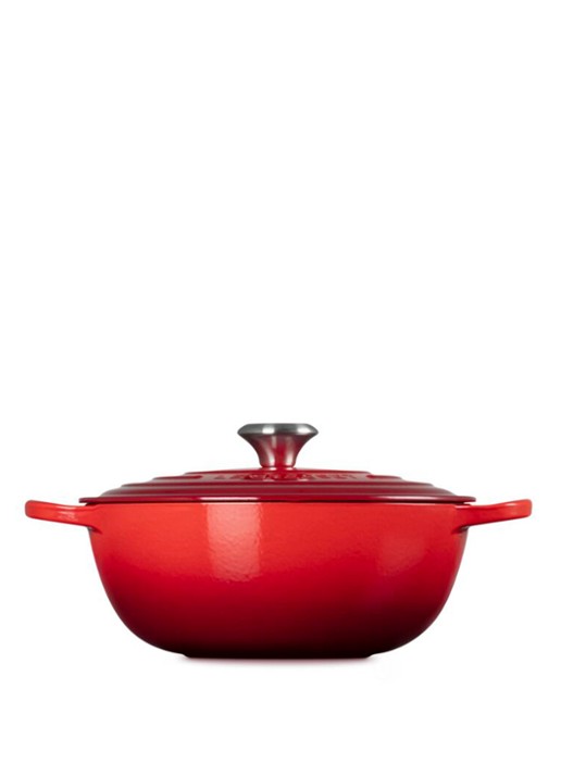 Le Creuset Signature soeppan 26 cm - achterkant 3 donkerrood