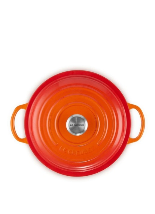 Le Creuset Signature stoofpan 22 cm - detail 2 oranjerood