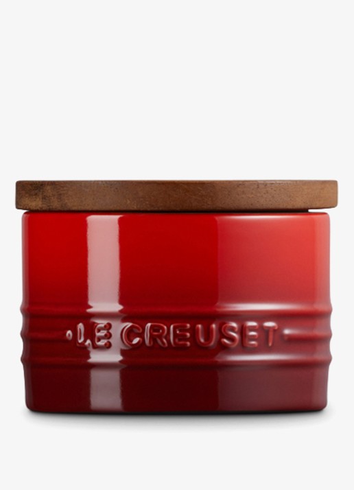 Le Creuset Signature voorraadpot 0,2 liter - achterkant donkerrood