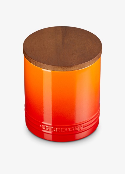 Le Creuset Signature voorraadpot 1,1 liter - voorkant 5 oranjerood