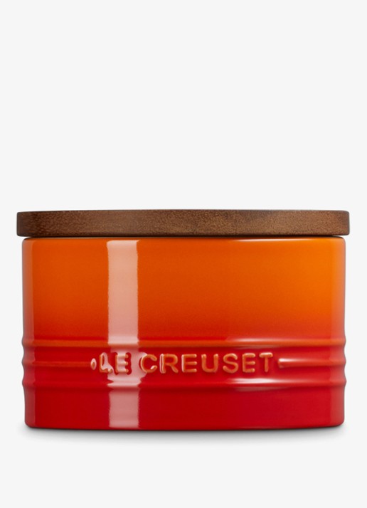 Le Creuset Signature voorraadpot 47 cl - achterkant oranjerood