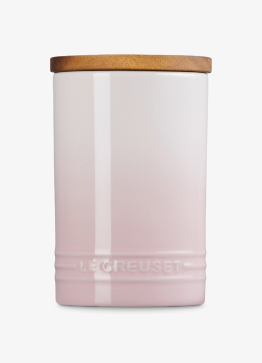 Le Creuset Signature voorraadpot 77 cl - achterkant 6 lichtroze