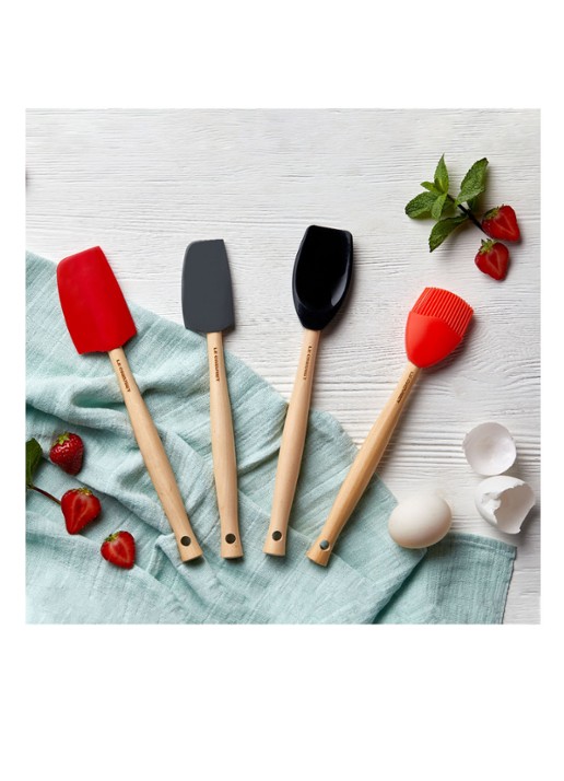 Le Creuset Spatels Premium set van 3  - detail ebbenzwart / zwart