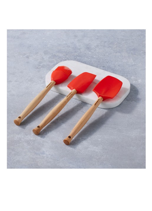 Le Creuset Spatels Premium set van 3  - detail 6 kersenrood / rood