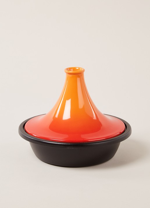 Le Creuset Tajine 31 cm - voorkant 3 oranjerood / oranje