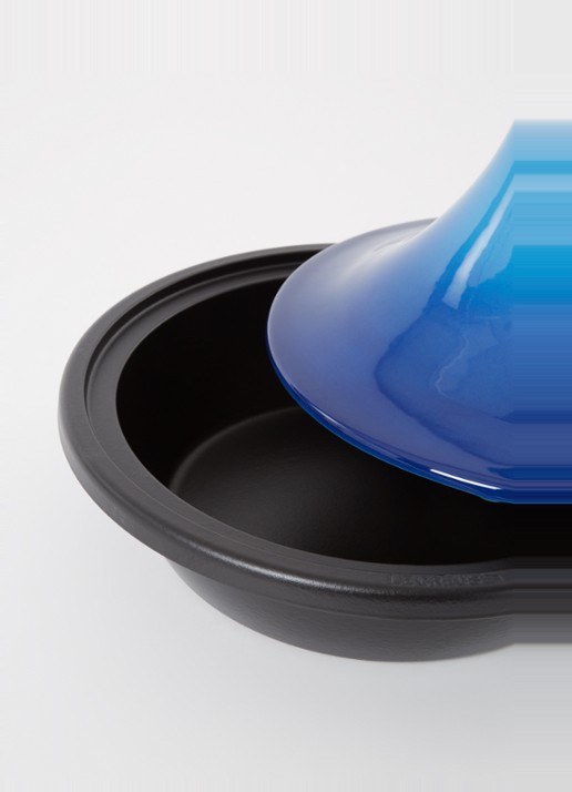 Le Creuset Tajine 31 cm - voorkant 2 azure / blauw