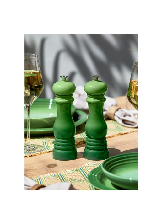 Le Creuset Zoutmolen 21 cm - voorkant 2 bamboo / groen