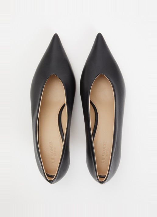 Le Monde Béryl Babouche pump van leer - detail 3 zwart