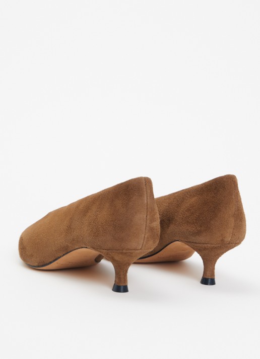 Le Monde Béryl Babouche pump van leer - achterkant 5 bruin
