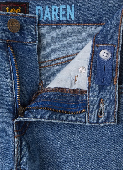 LEE Darren straight leg jeans met stretch - detail 3 indigo
