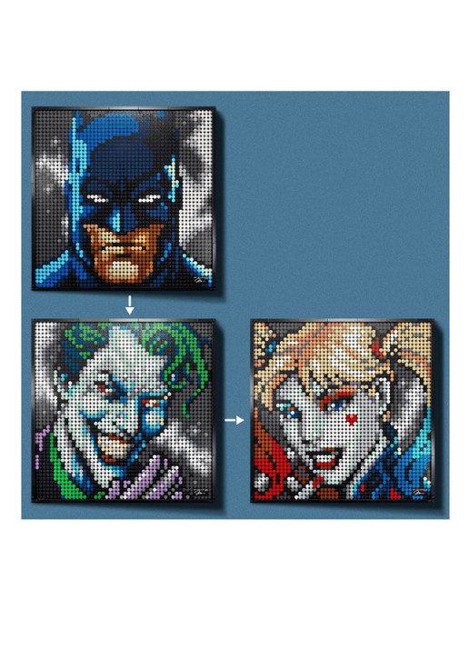 LEGO Art Jim Lee Baan Collectie Poster set - 31205 - detail 5 blauw