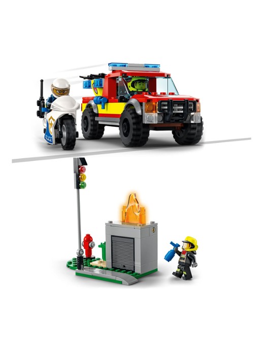LEGO Brandweer & Politie Achtervolging bouwspeelgoed - 60319 - detail 5 multicolor