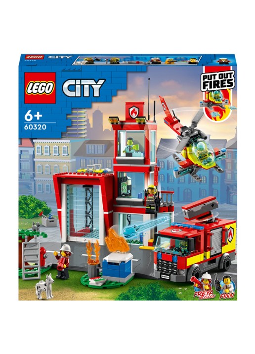 LEGO Brandweerkazerne bouwspeelgoed - 60320 - voorkant multicolor