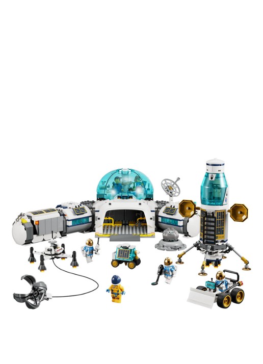 LEGO City Onderzoeksstation op de maan in de ruimte set - 60350 - voorkant 2 multicolor