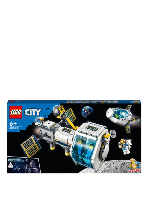 LEGO City Ruimtestation op de maan bouwbare modelbouwset - 60349 - voorkant multicolor